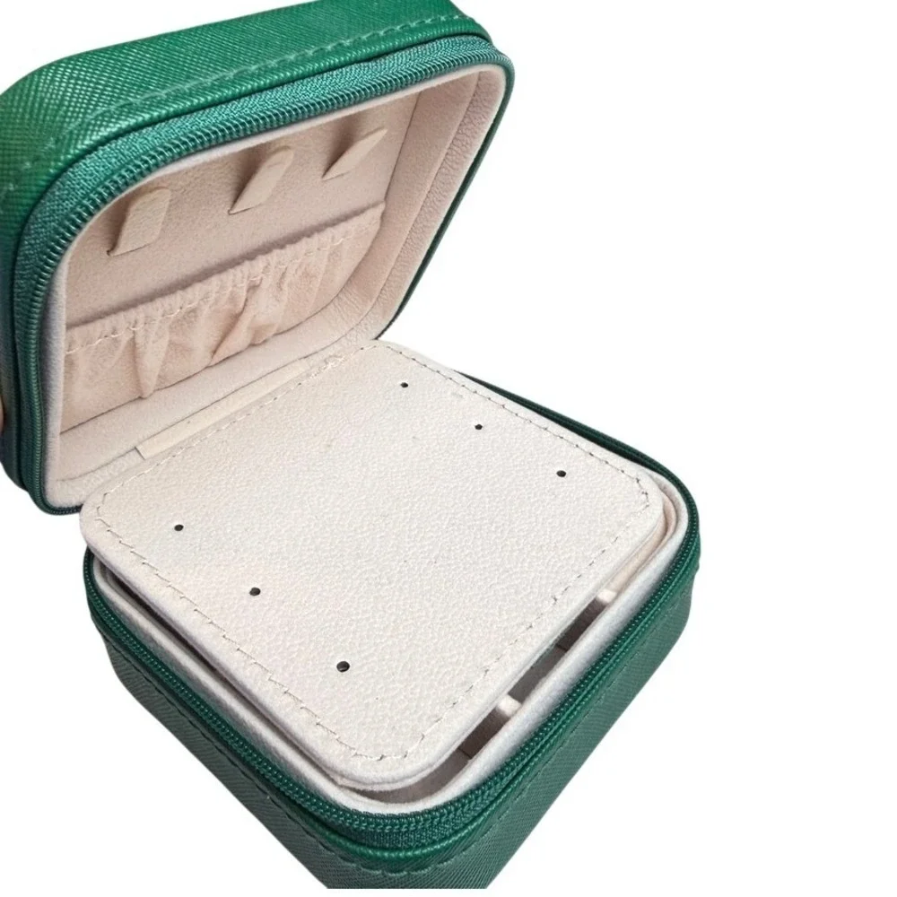 Green Maria Jewelry Travel‎ Case Green Organizer Vacation Travel Gift Jewelry